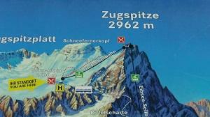 hoogste punt van Duitsland brengt; De Zugspitze.