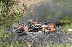 Honda Blackbird is een grote vuurbal